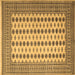 Square Machine Washable Persian Brown Traditional Rug, wshtr2470brn