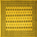 Square Machine Washable Persian Yellow Traditional Rug, wshtr2470yw