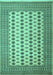 Machine Washable Persian Turquoise Traditional Area Rugs, wshtr2470turq