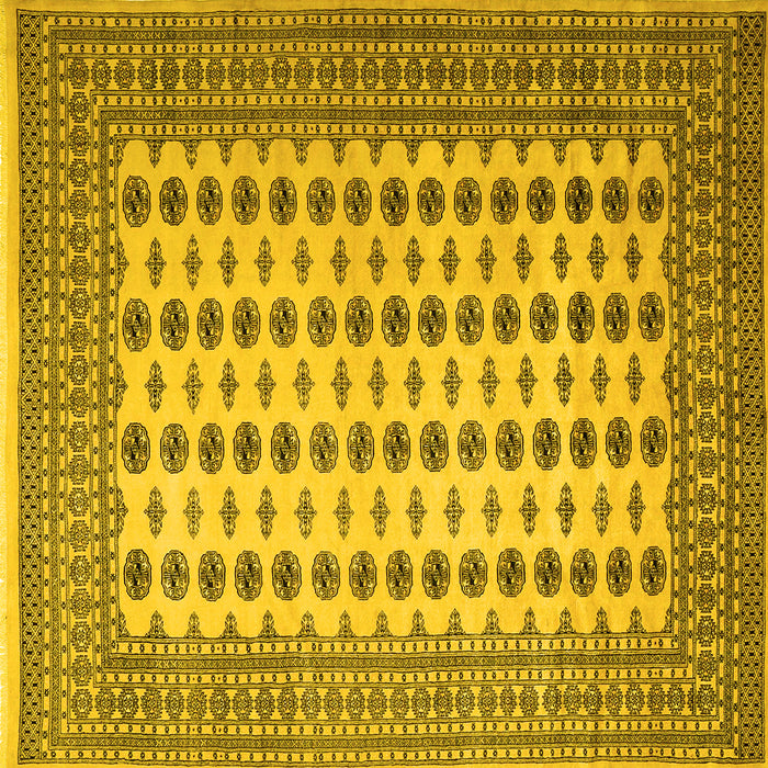 Square Persian Yellow Traditional Rug, tr2470yw