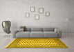 Machine Washable Persian Yellow Traditional Rug in a Living Room, wshtr2470yw