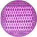 Round Machine Washable Persian Purple Traditional Area Rugs, wshtr2470pur