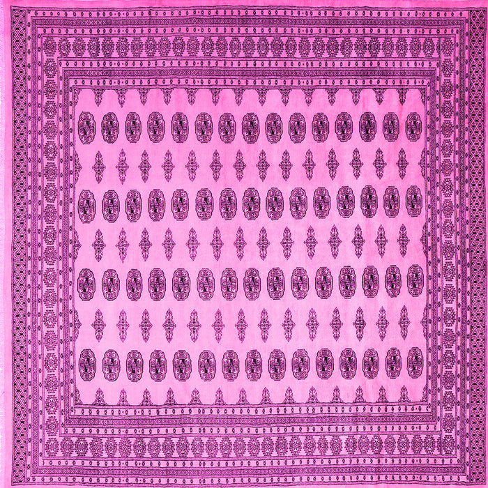 Square Machine Washable Persian Pink Traditional Rug, wshtr2470pnk