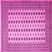 Square Machine Washable Persian Pink Traditional Rug, wshtr2470pnk