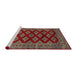 Sideview of Machine Washable Traditional Dark Almond Brown Rug, wshtr2471