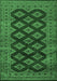 Machine Washable Persian Emerald Green Traditional Area Rugs, wshtr2471emgrn