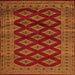 Serging Thickness of Persian Orange Traditional Rug, tr2471org