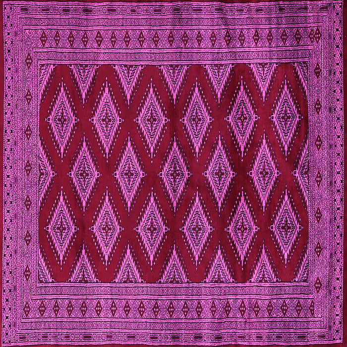 Square Machine Washable Persian Pink Traditional Rug, wshtr2471pnk