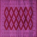 Square Machine Washable Persian Pink Traditional Rug, wshtr2471pnk