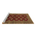 Sideview of Machine Washable Persian Brown Traditional Rug, wshtr2471brn