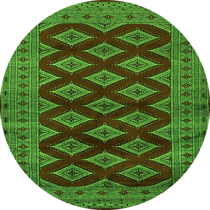 Square Persian Green Traditional Rug, tr2471grn