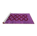 Sideview of Machine Washable Persian Purple Traditional Area Rugs, wshtr2471pur