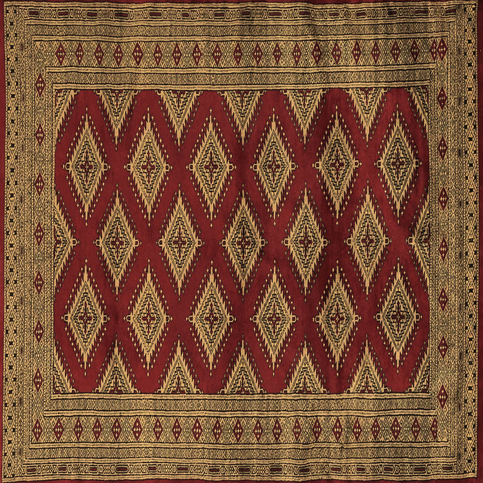 Square Persian Brown Traditional Rug, tr2471brn