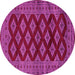 Round Persian Pink Traditional Rug, tr2471pnk