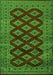 Serging Thickness of Machine Washable Persian Green Traditional Area Rugs, wshtr2471grn