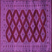 Square Machine Washable Persian Purple Traditional Area Rugs, wshtr2471pur