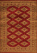 Serging Thickness of Machine Washable Persian Orange Traditional Area Rugs, wshtr2471org