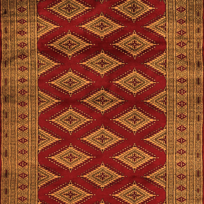 Serging Thickness of Machine Washable Persian Orange Traditional Area Rugs, wshtr2471org