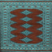 Square Persian Light Blue Traditional Rug, tr2472lblu
