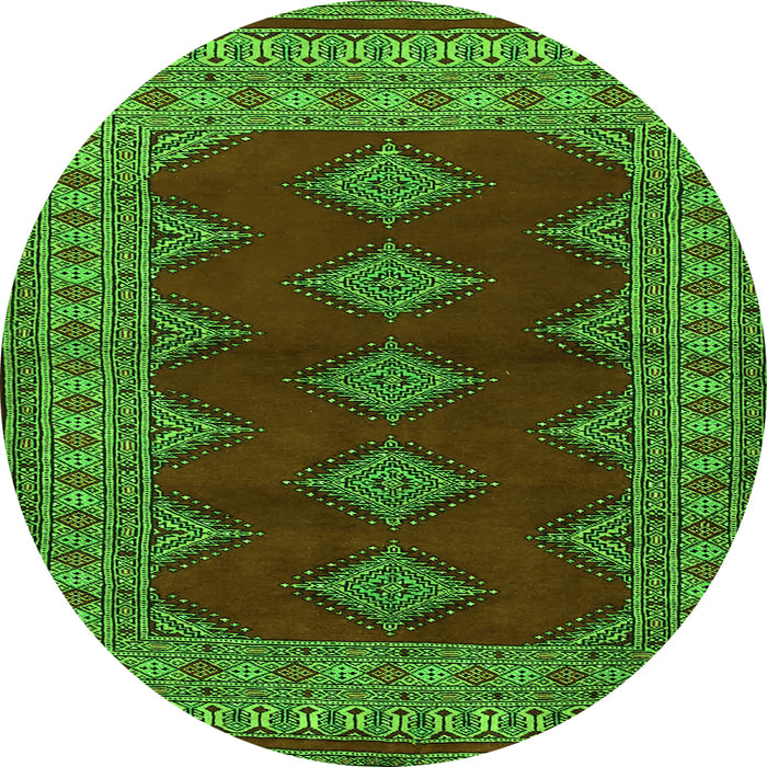 Square Persian Green Traditional Rug, tr2472grn