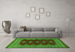 Machine Washable Persian Green Traditional Area Rugs in a Living Room,, wshtr2472grn