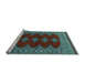 Sideview of Machine Washable Persian Light Blue Traditional Rug, wshtr2472lblu