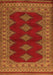 Serging Thickness of Machine Washable Persian Orange Traditional Area Rugs, wshtr2472org