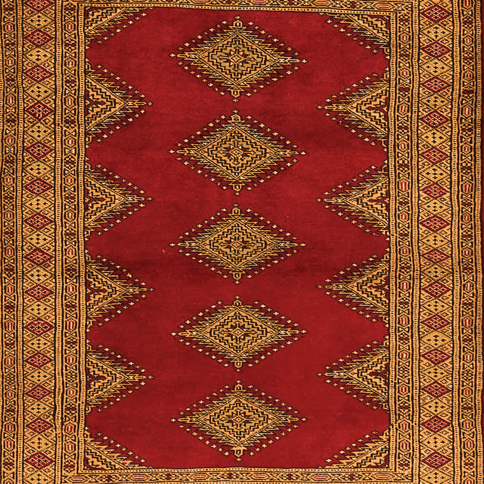 Serging Thickness of Machine Washable Persian Orange Traditional Area Rugs, wshtr2472org