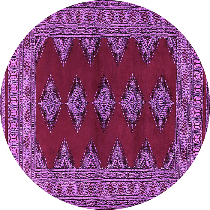 Round Persian Purple Traditional Rug, tr2472pur