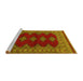 Sideview of Machine Washable Persian Yellow Traditional Rug, wshtr2472yw