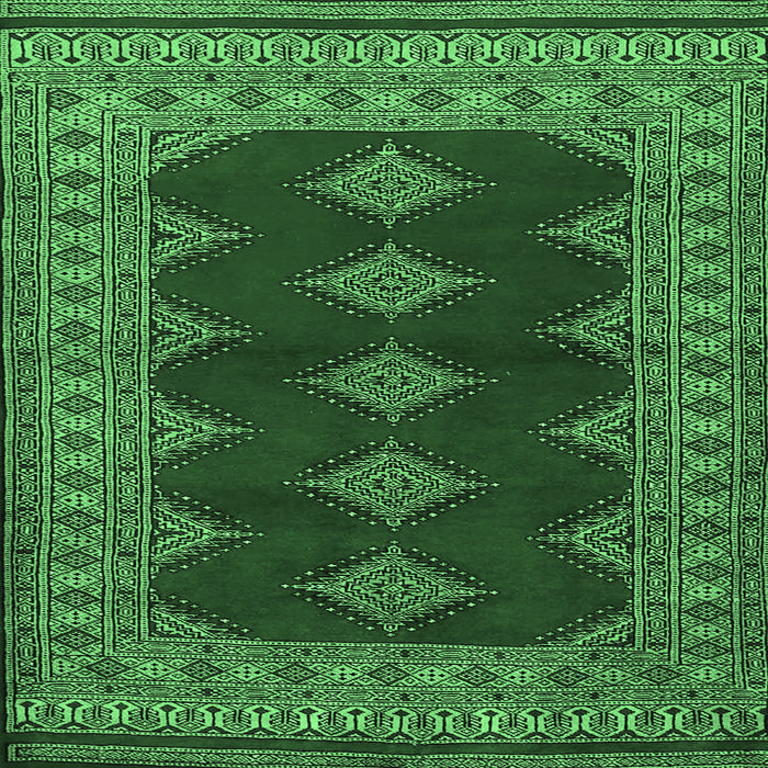 Square Machine Washable Persian Emerald Green Traditional Area Rugs, wshtr2472emgrn