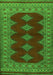 Serging Thickness of Machine Washable Persian Green Traditional Area Rugs, wshtr2472grn