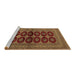 Sideview of Machine Washable Persian Brown Traditional Rug, wshtr2473brn