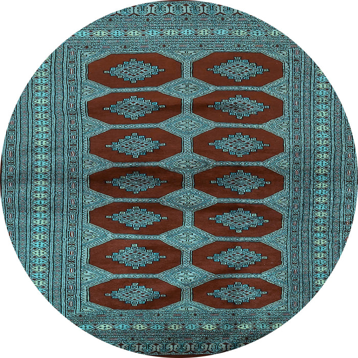 Round Persian Light Blue Traditional Rug, tr2473lblu