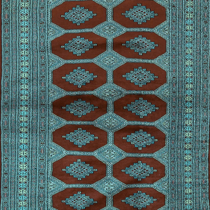 Machine Washable Persian Light Blue Traditional Rug, wshtr2473lblu