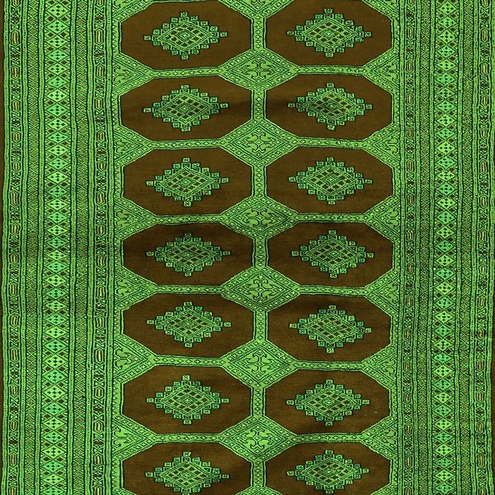 Serging Thickness of Machine Washable Persian Green Traditional Area Rugs, wshtr2473grn