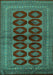 Machine Washable Persian Turquoise Traditional Area Rugs, wshtr2473turq