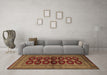 Machine Washable Persian Brown Traditional Rug in a Living Room,, wshtr2473brn