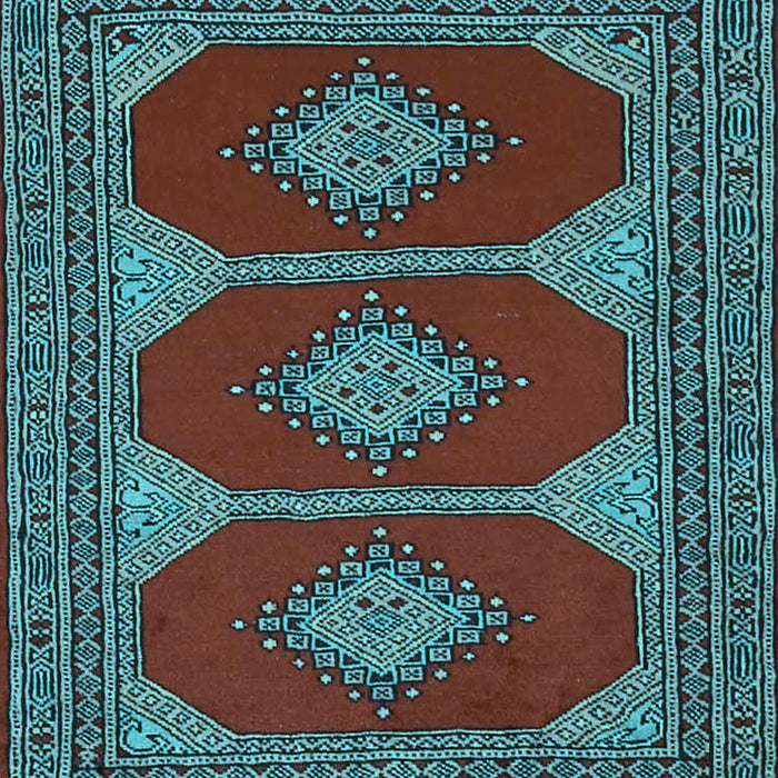 Machine Washable Persian Light Blue Traditional Rug, wshtr2474lblu