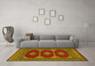 Machine Washable Persian Yellow Traditional Rug in a Living Room, wshtr2474yw