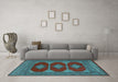 Machine Washable Persian Light Blue Traditional Rug in a Living Room, wshtr2474lblu