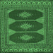 Square Machine Washable Persian Emerald Green Traditional Area Rugs, wshtr2474emgrn