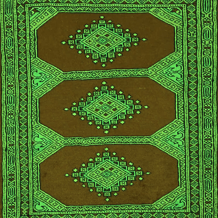 Serging Thickness of Machine Washable Persian Green Traditional Area Rugs, wshtr2474grn