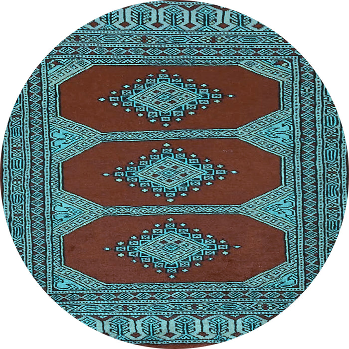 Round Persian Light Blue Traditional Rug, tr2474lblu