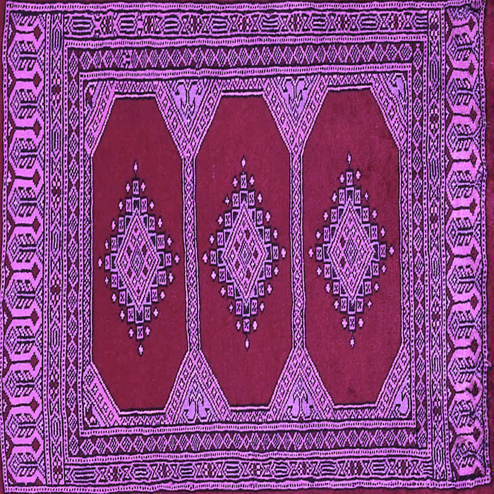 Square Machine Washable Persian Purple Traditional Area Rugs, wshtr2474pur