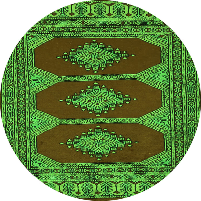 Square Persian Green Traditional Rug, tr2474grn