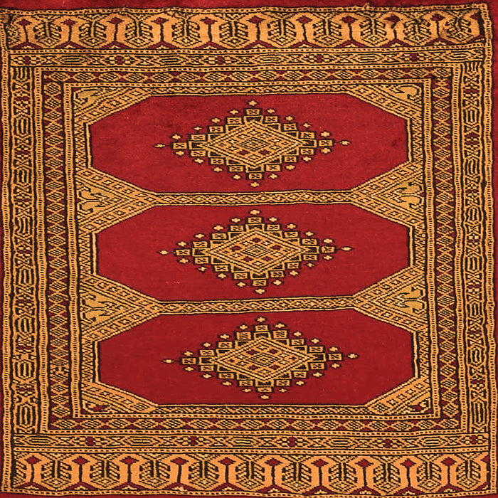 Serging Thickness of Persian Orange Traditional Rug, tr2474org