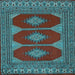 Square Machine Washable Persian Light Blue Traditional Rug, wshtr2474lblu