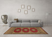 Machine Washable Persian Brown Traditional Rug in a Living Room,, wshtr2474brn