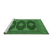 Sideview of Machine Washable Persian Emerald Green Traditional Area Rugs, wshtr2474emgrn